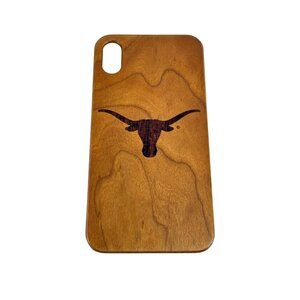 KEYSCAPER Texas Longhorns iphone XS Max Case Cherrywood Rubberized Collegiate